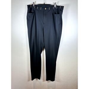 Michael Kors Women’s Black Dress Pants Size 12 Stretch Mid-Rise Straight Leg